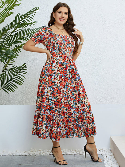 Casual Plus Size midi Dress – Lightweight, Breathable, Easy Fit