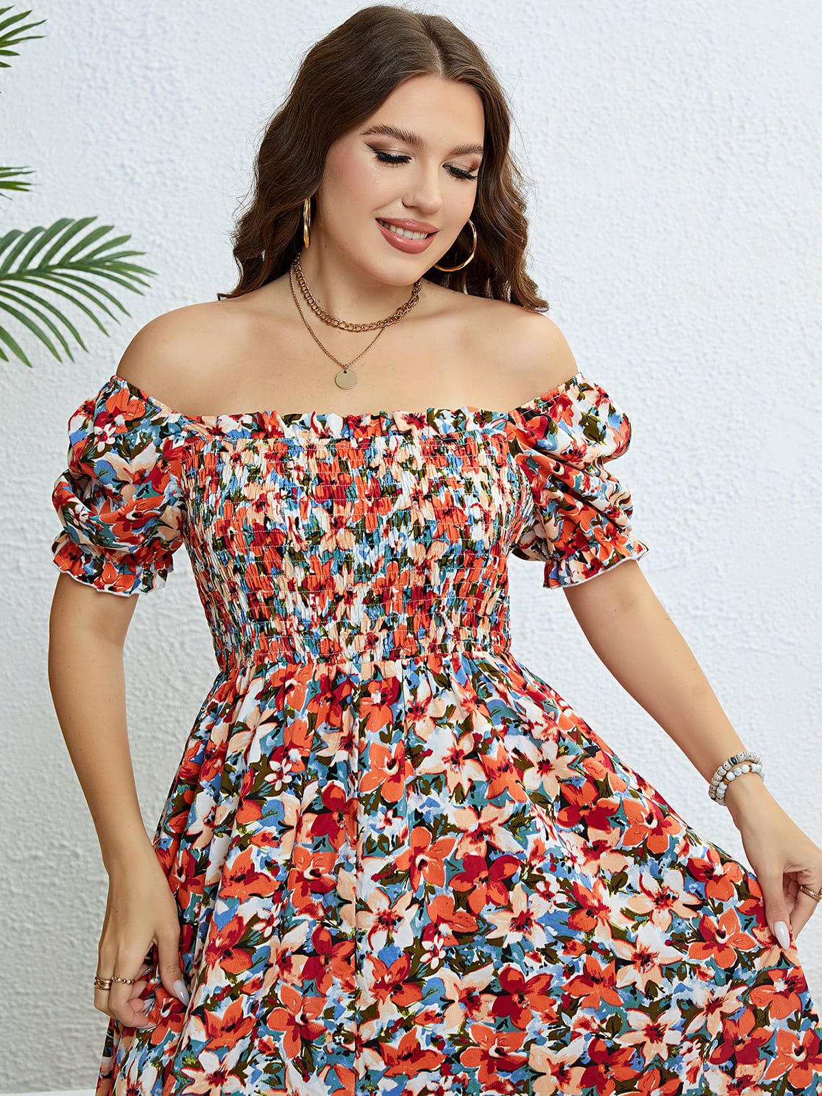 Casual Plus Size midi Dress – Lightweight, Breathable, Easy Fit