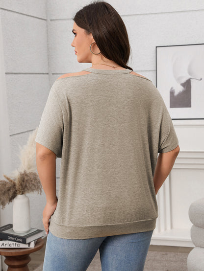 Relaxed Fit Graphic Cold Shoulder Top - "Nope Not Today" - Available in 3 Colors