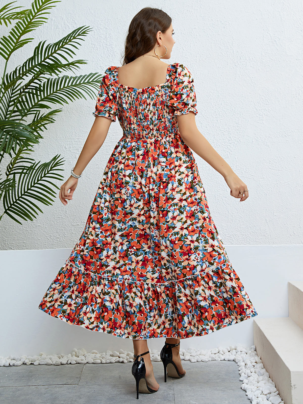 Casual Plus Size midi Dress – Lightweight, Breathable, Easy Fit